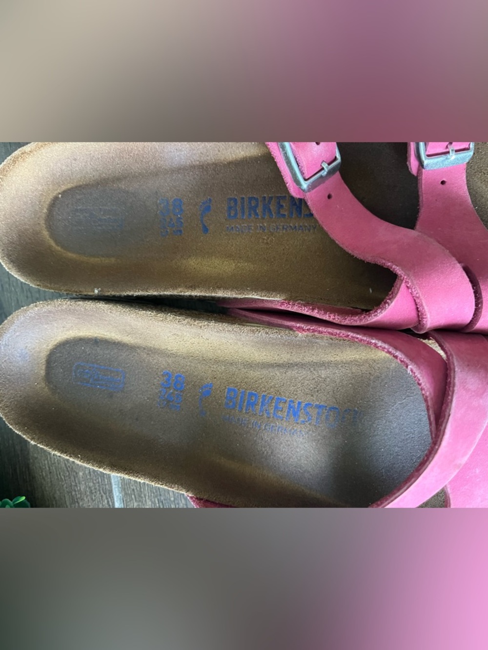 Birkenstock Yao Leather Sandals Pink EU 38 US 7 - Picture 8 of 14
